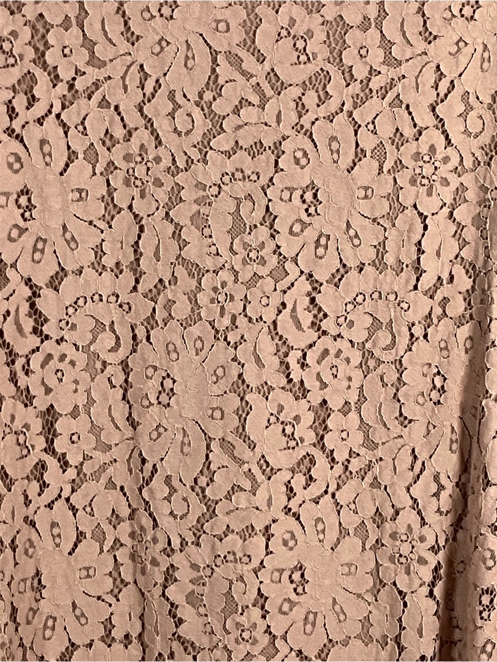 Rose & Olive Lace Blouse Size 2X Dusty Rose Floral Lace 3/4 Sleeves Lined - Picture 5 of 8